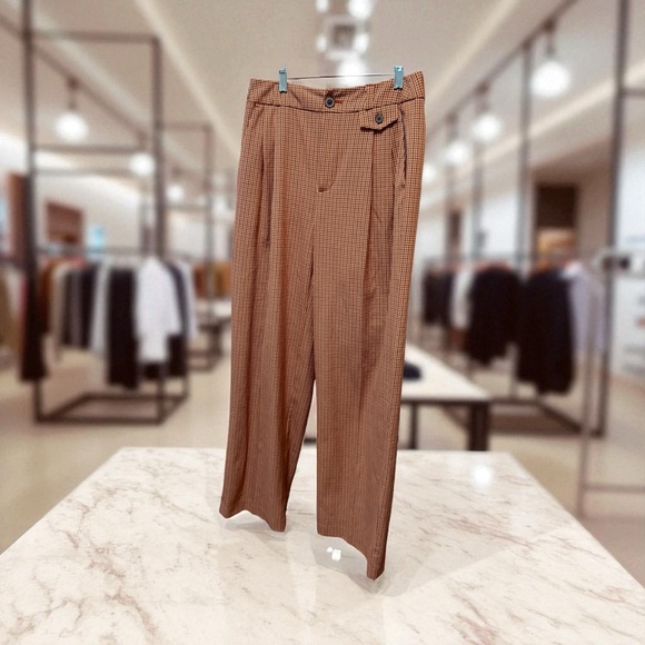 a new day brown/orange/tan Checkered Trousers - Picture 1 of 5